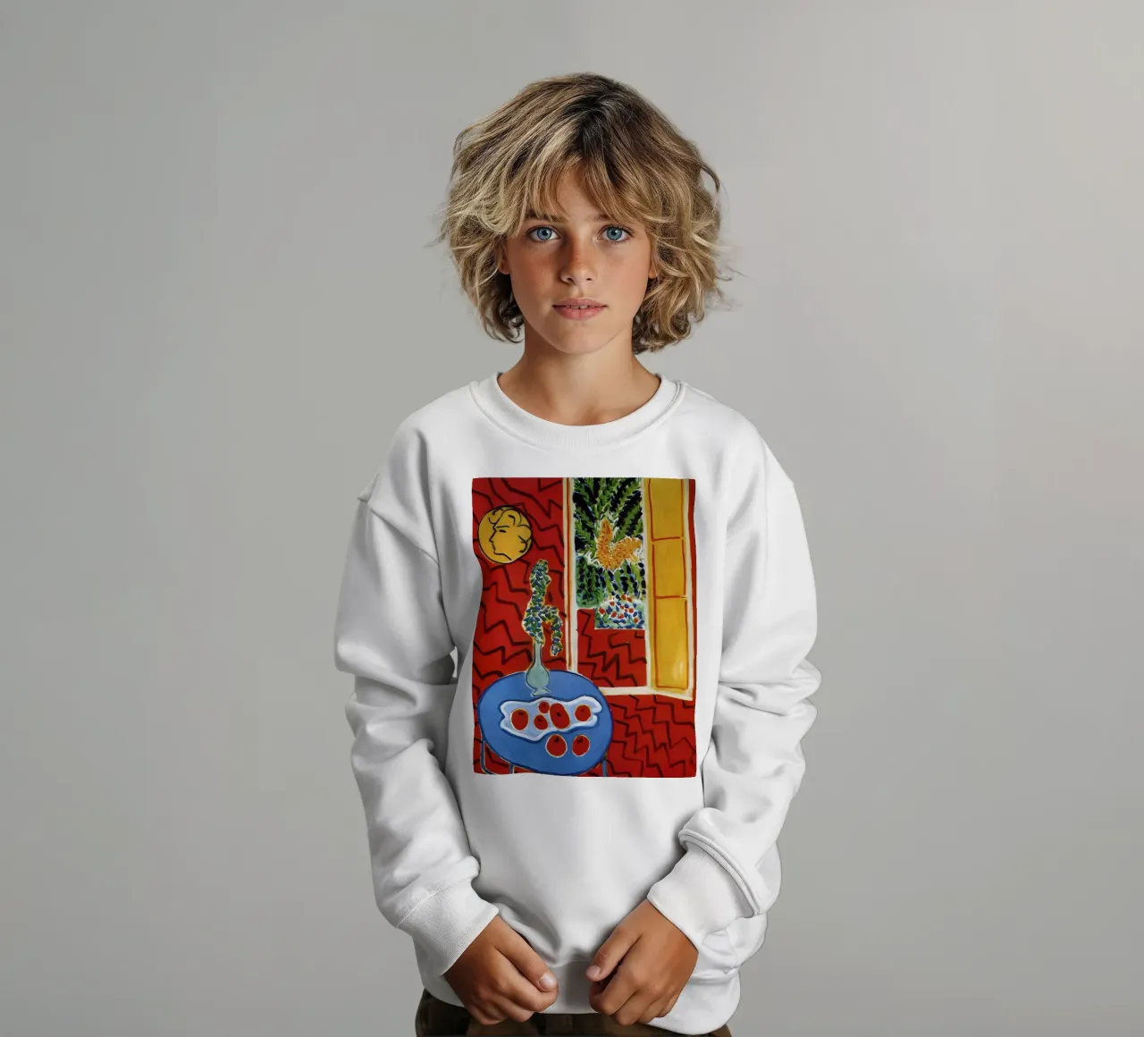 Matisse Red Impression felpa bambino da Vonda Shop