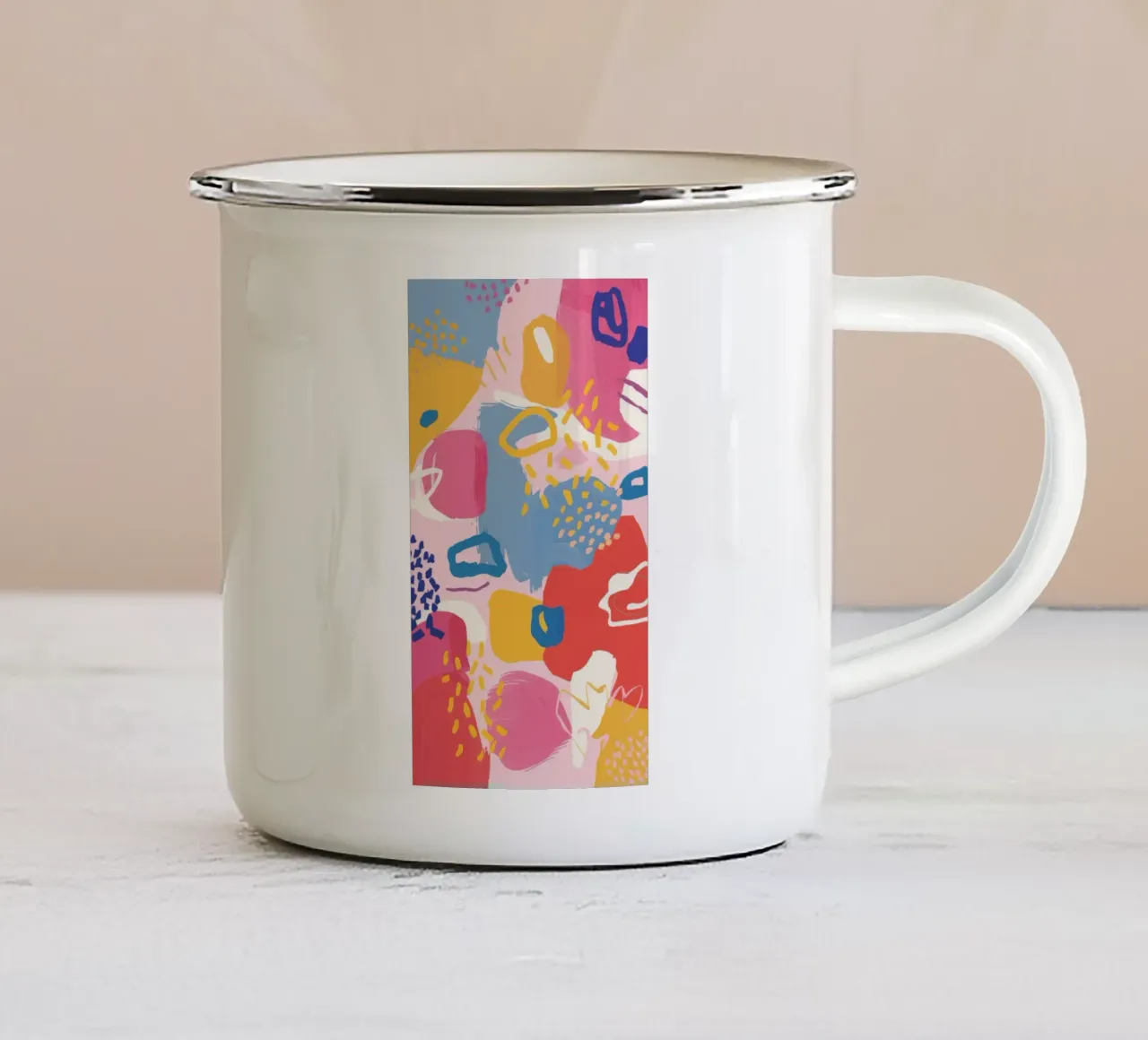 Abstract Thought Drift enamel mug by Zep Layers