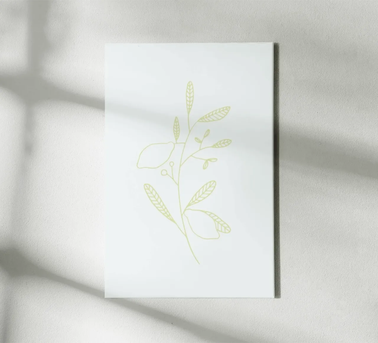 Yellow Sketch tela con Cornice a cassetta da KRUTH DESIGN