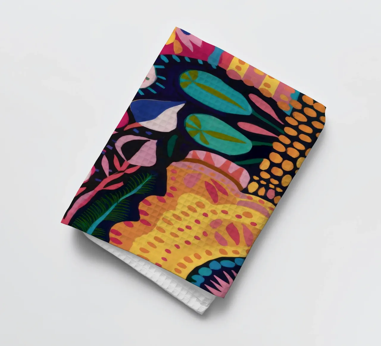 Tropical Petal Verse tea towel by Zep Layers