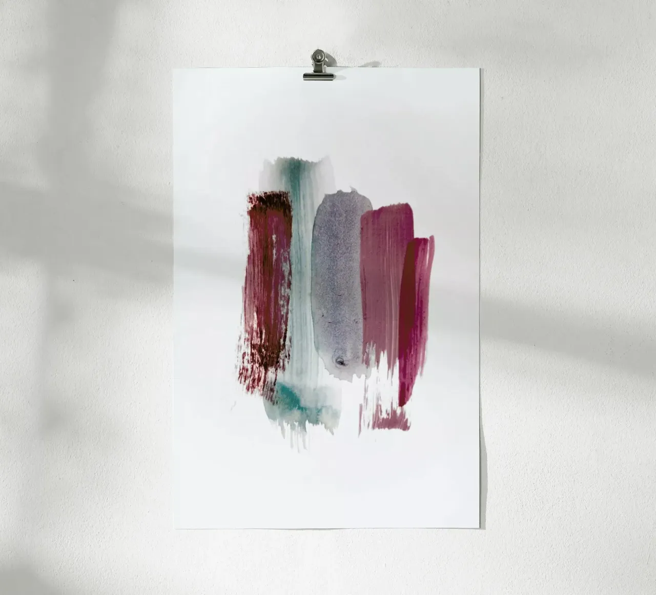 Abstract Aquarelle - Earthy Colors of the Woods poster con telaio in alluminio da Studio Nahili
