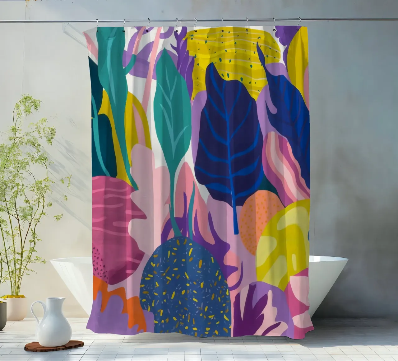 Neon Grove Fantasie Duschvorhang von Zep Layers