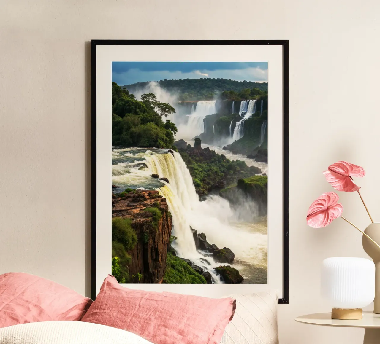 Iguazu Autunno Natura Fotografia di vita poster con telaio in plastica da SerongSoulS