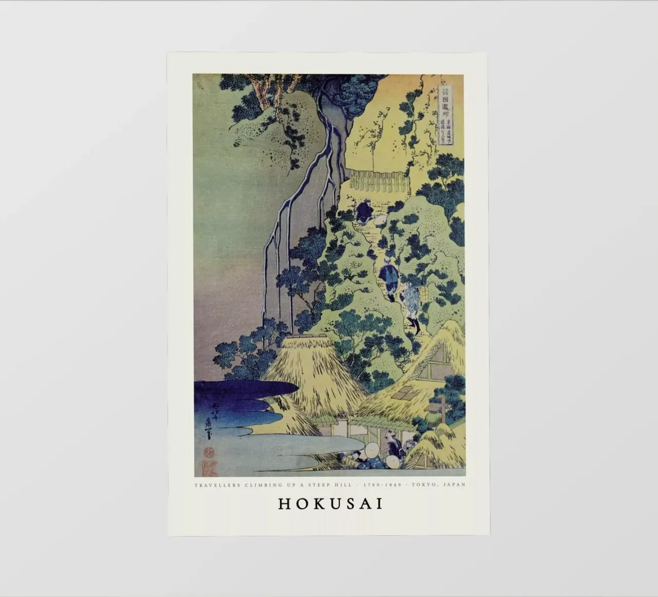 Hokusai - Travellers Climbing up a Steep Hill lonas publicitarias de ARTOTHEK