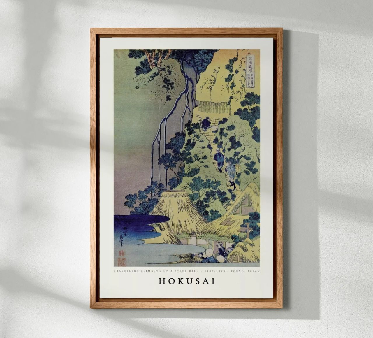Hokusai - Travellers Climbing up a Steep Hill toile de ARTOTHEK