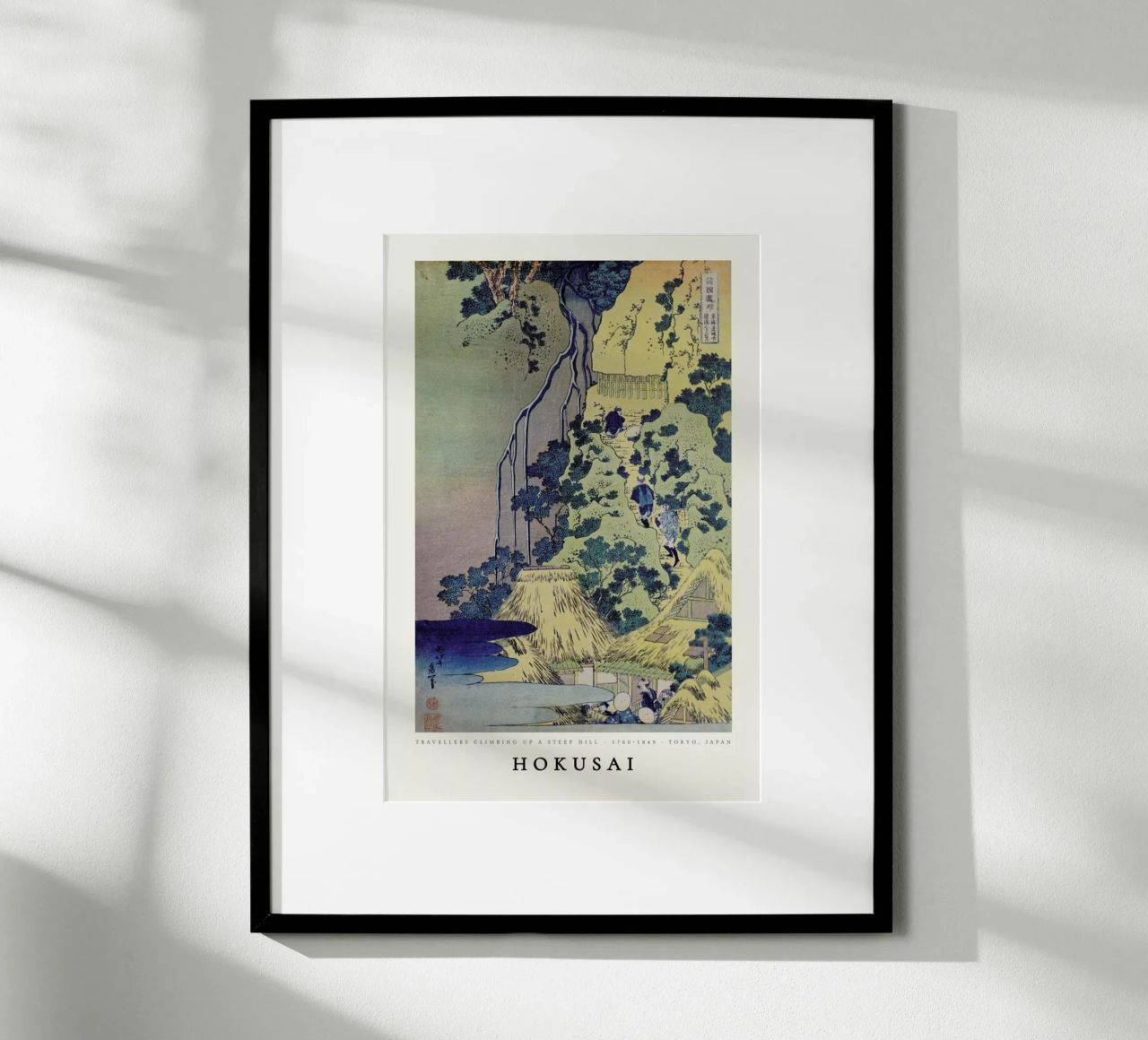 Hokusai - Travellers Climbing up a Steep Hill poster de ARTOTHEK