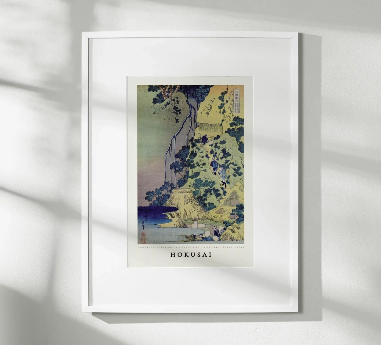 Hokusai - Travellers Climbing up a Steep Hill poster de ARTOTHEK