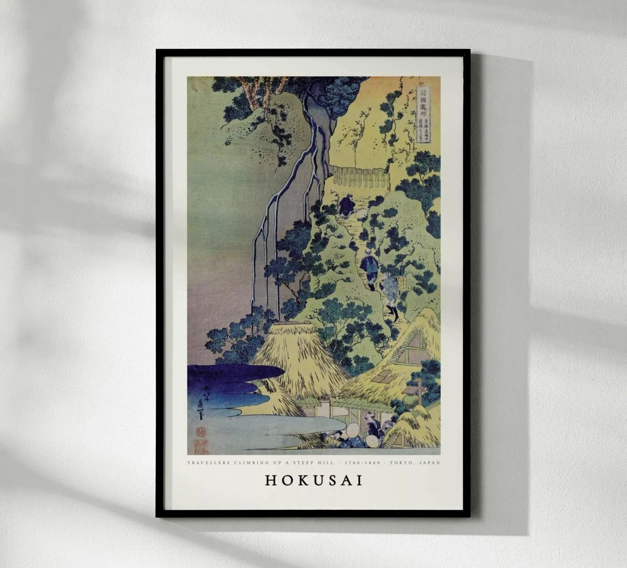 Hokusai - Travellers Climbing up a Steep Hill poster de ARTOTHEK