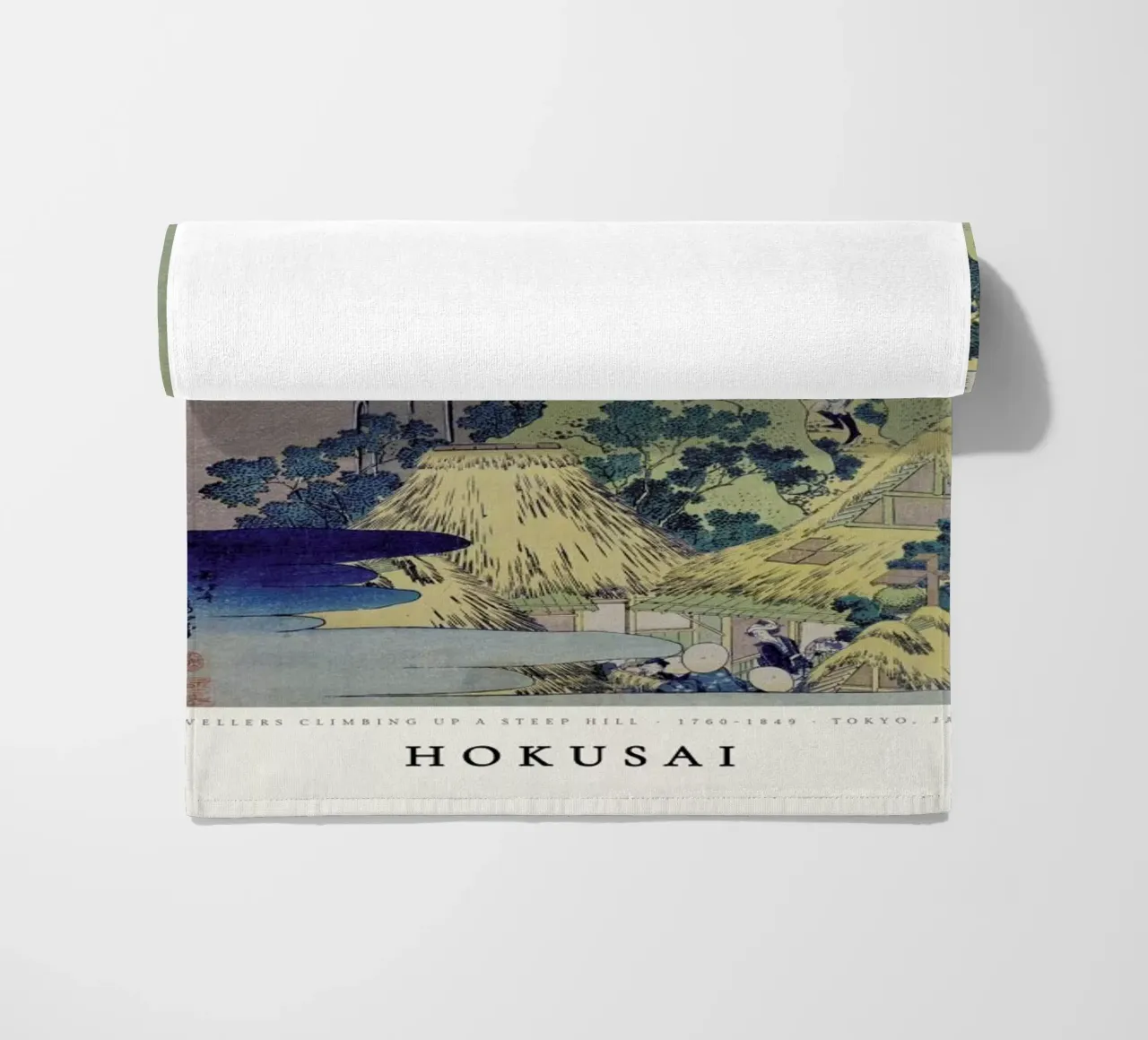 Hokusai - Travellers Climbing up a Steep Hill telo mare da ARTOTHEK