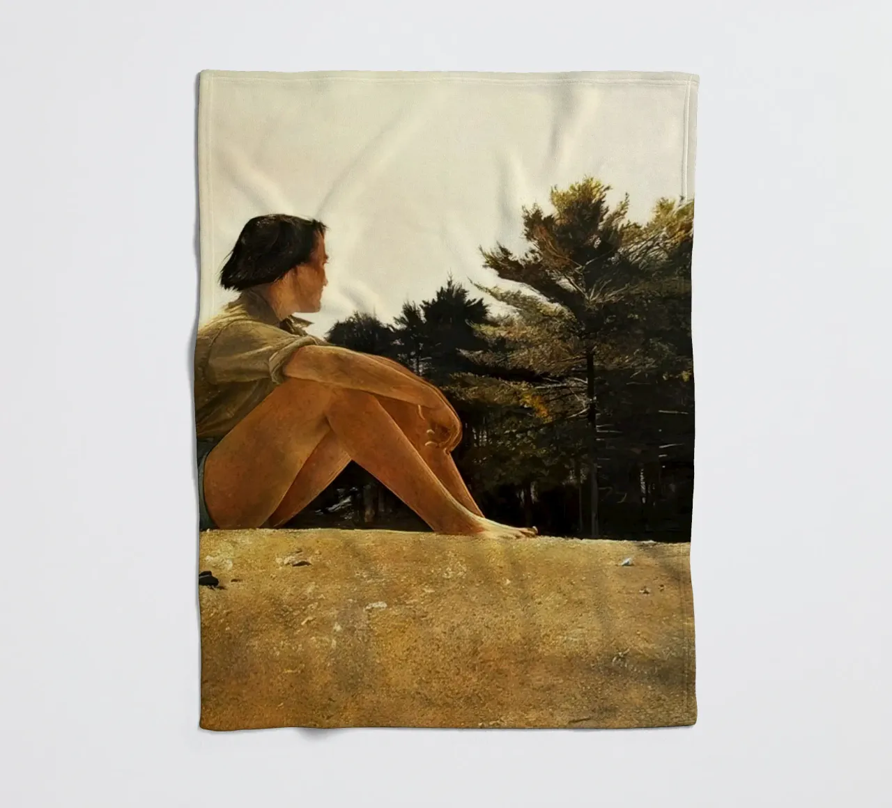 Andrew Wyeth Sandspit coperta in pile da Classicprint