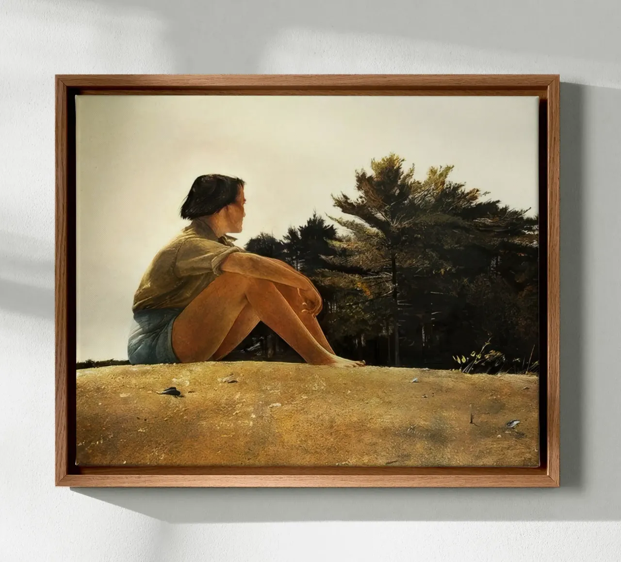 Andrew Wyeth Sandspit tela con Cornice a cassetta da Classicprint