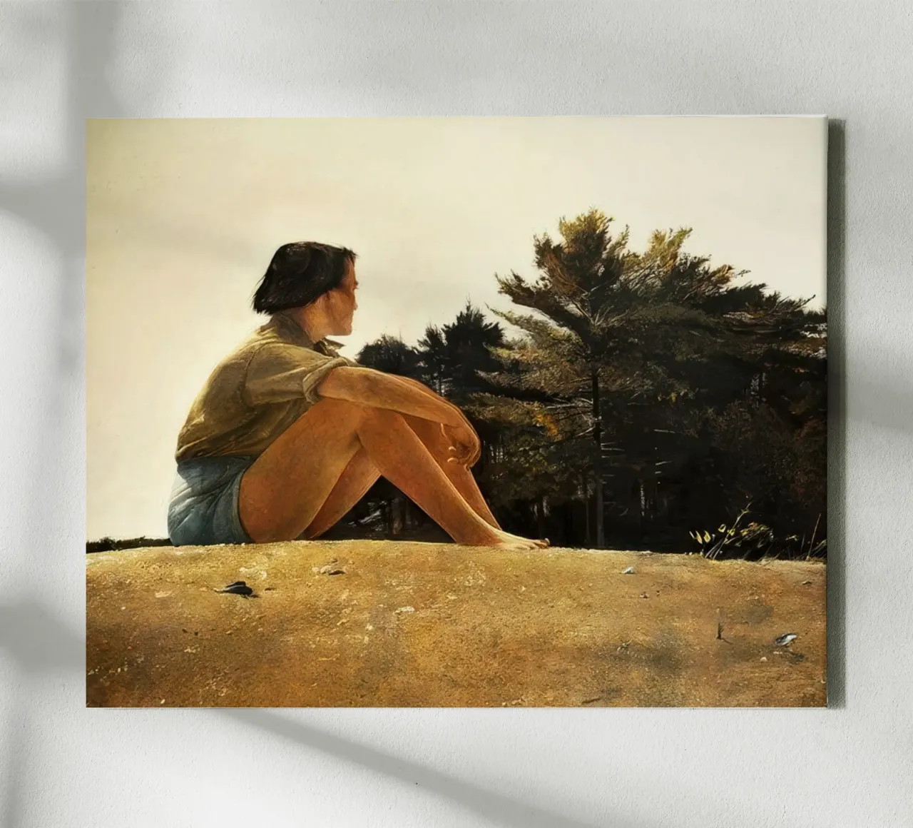Andrew Wyeth Sandspit tela con Cornice a cassetta da Classicprint