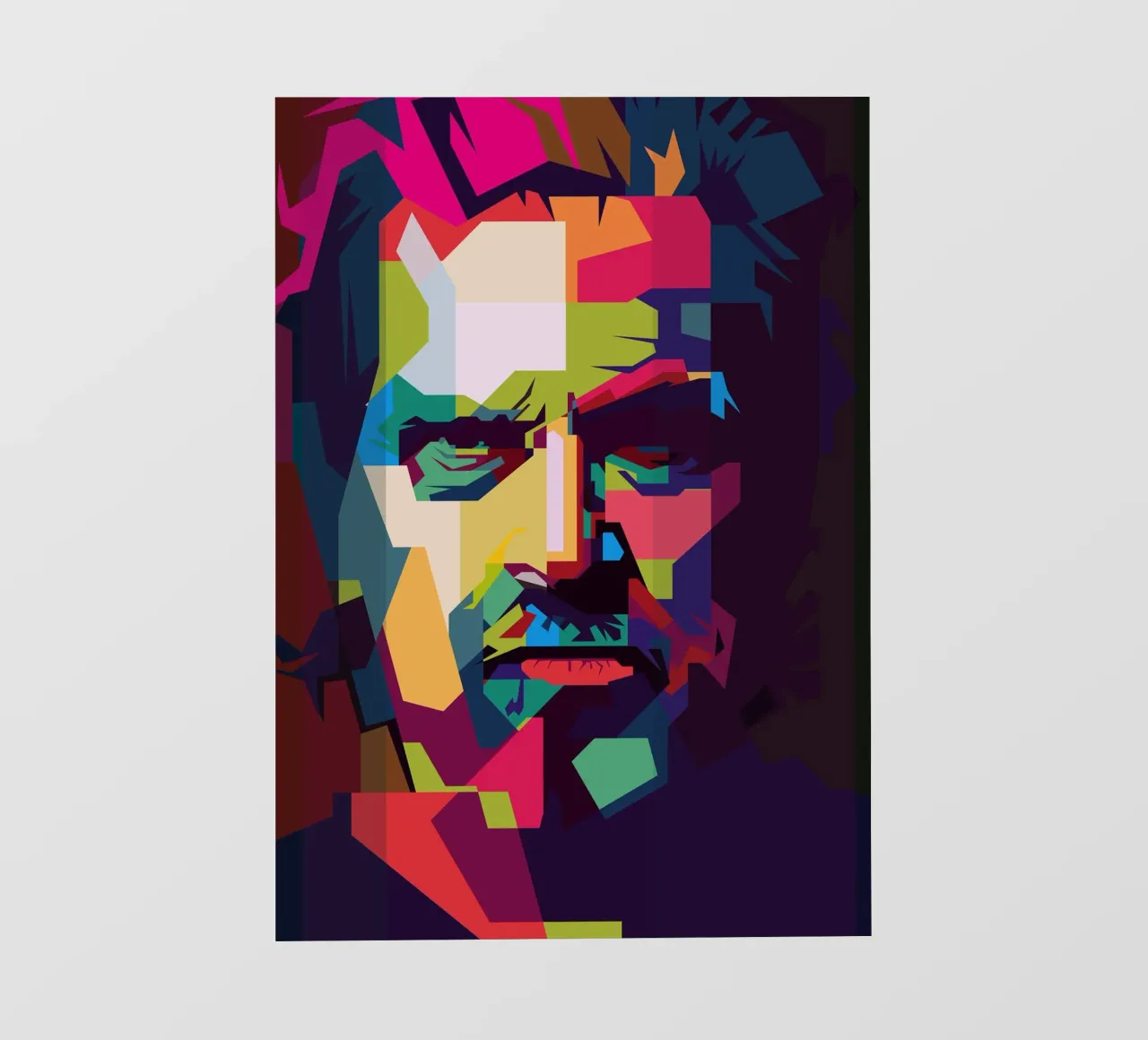 Jeff Bridges Filmschauspieler WPAP Trending Now Backlit Folie von Artkreator