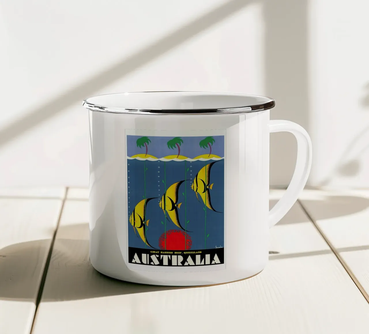 australia2 tazza in smalto da Robert Livingston