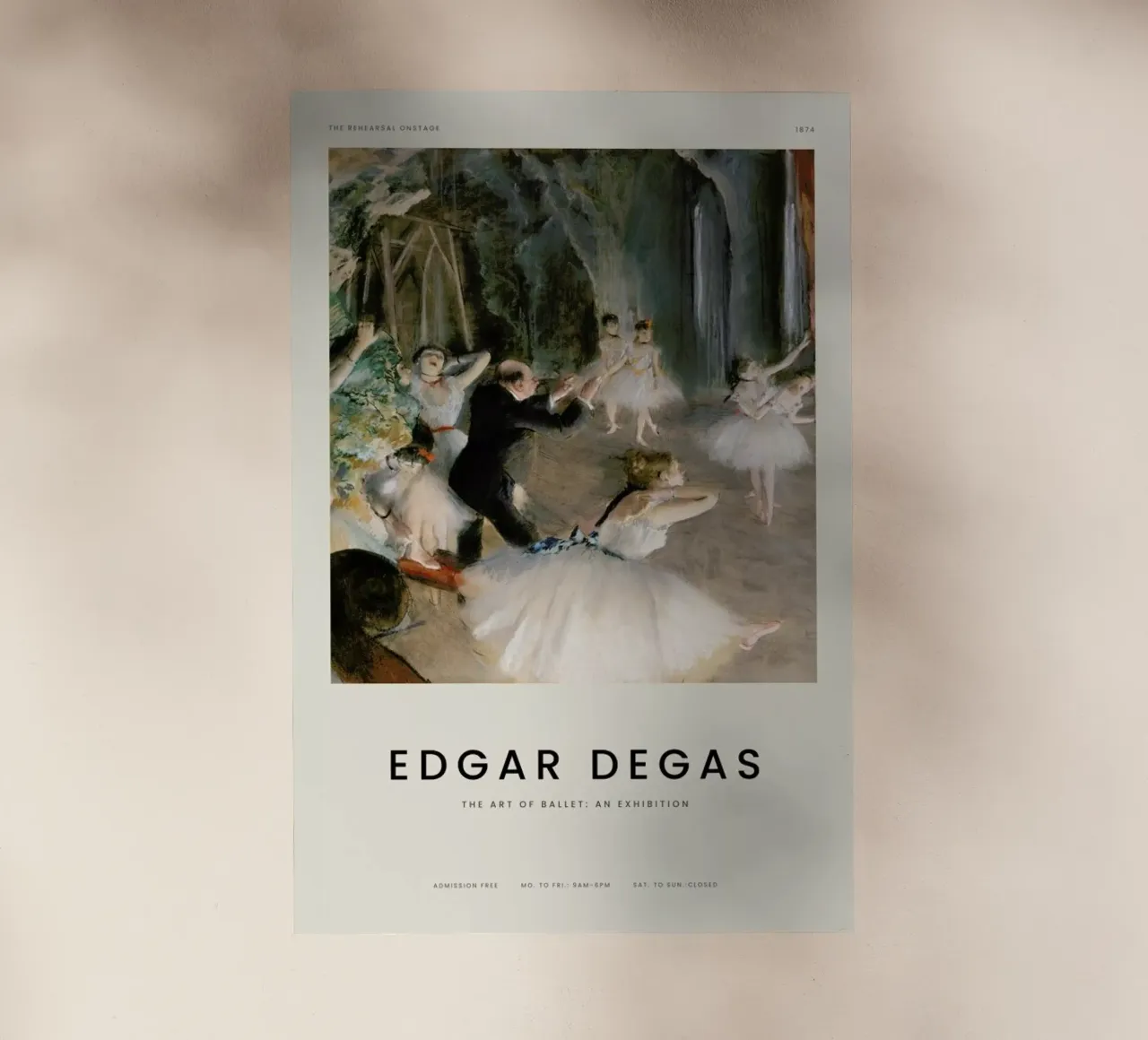 Degas - The Rehearsal Onstage pellicola backlit da Vintage by JUNIQE