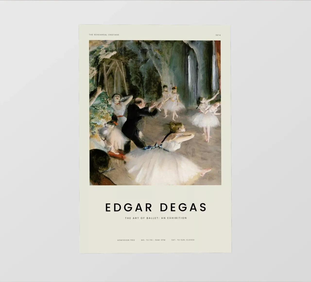 Degas - The Rehearsal Onstage pellicola backlit da Vintage by JUNIQE