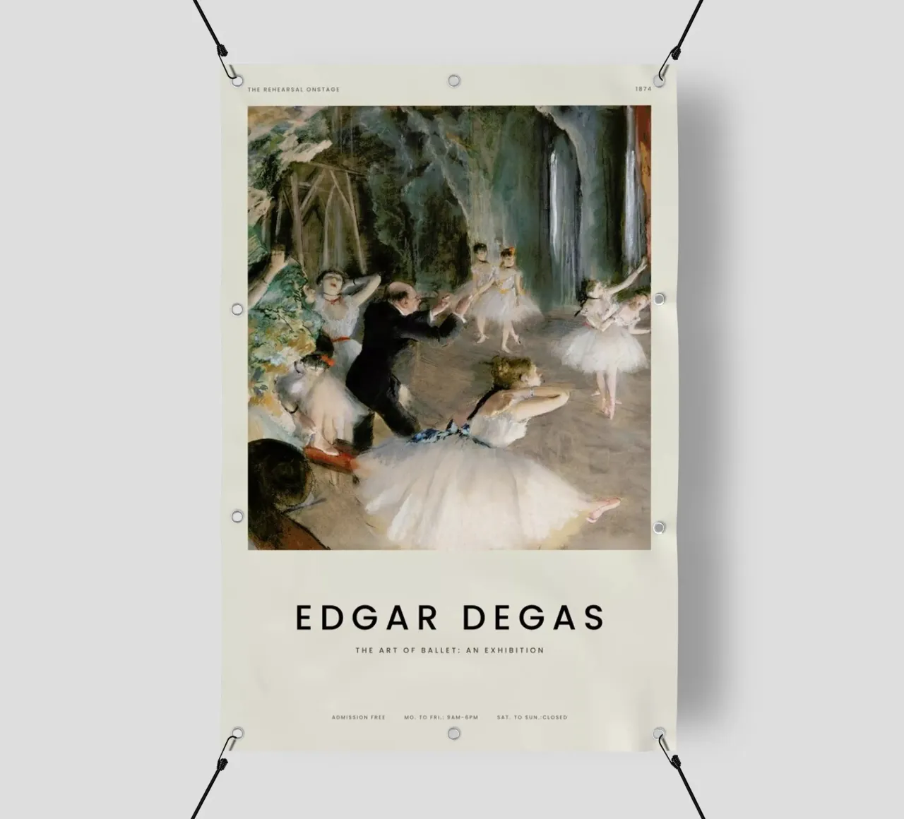 Degas - The Rehearsal Onstage telo in pvc da Vintage by JUNIQE
