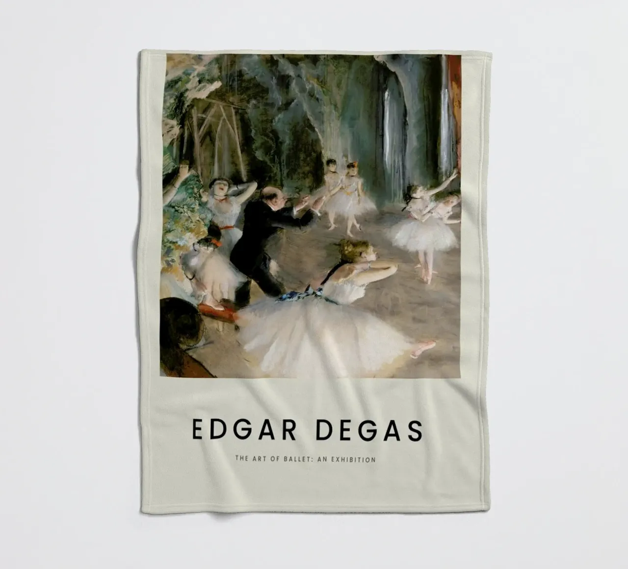 Degas - The Rehearsal Onstage coperta in pile da Vintage by JUNIQE