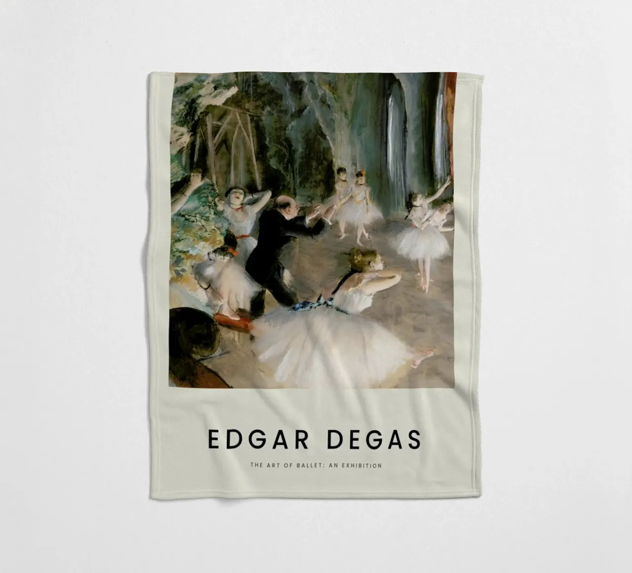 Degas - The Rehearsal Onstage coperta in pile da Vintage by JUNIQE