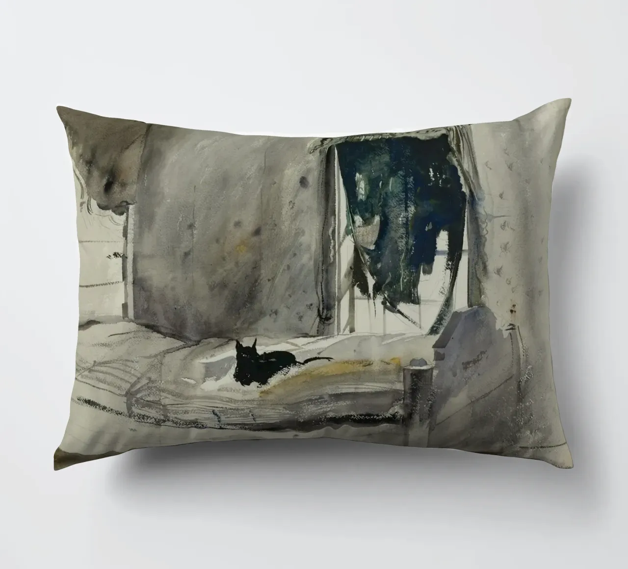 Camera da letto di Andrew Wyeth cuscino da Classicprint
