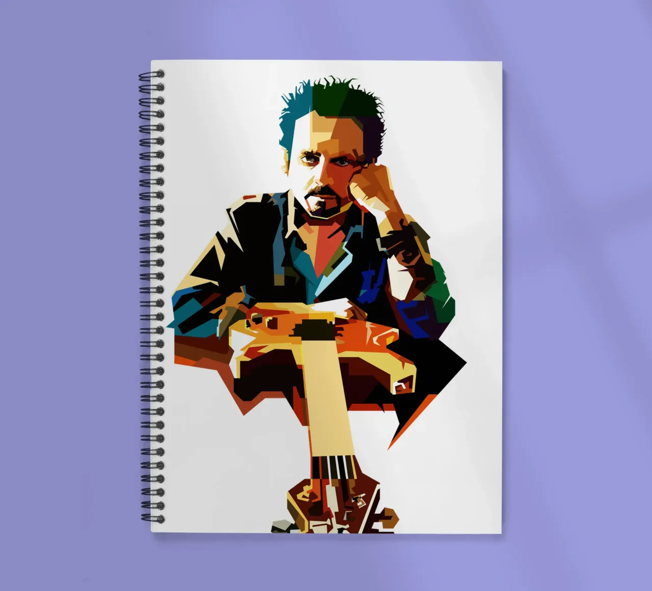 Steve Lukather Progressive Rock Guitar Retro Trending Now spiral notebook by Artkreator