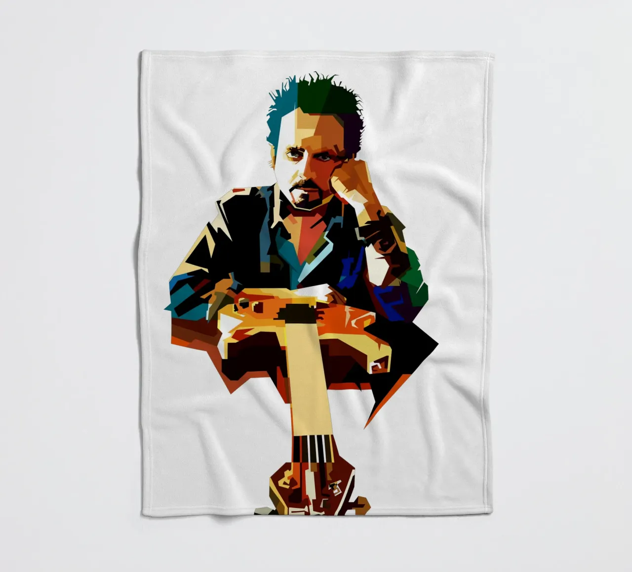 Steve Lukather Chitarra Progressive Rock Retro Trending Now coperta in pile da Artkreator