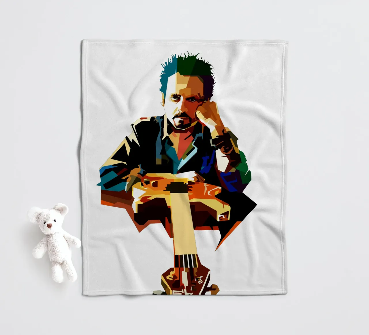 Steve Lukather Chitarra Progressive Rock Retro Trending Now coperta in pile da Artkreator