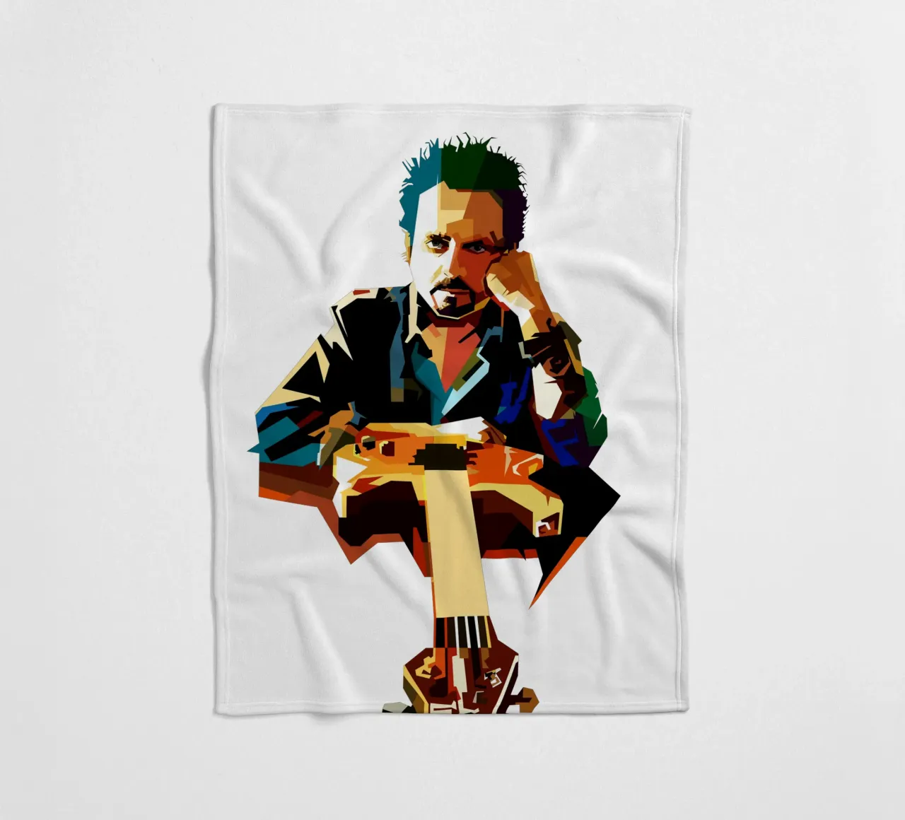 Steve Lukather Chitarra Progressive Rock Retro Trending Now coperta in pile da Artkreator