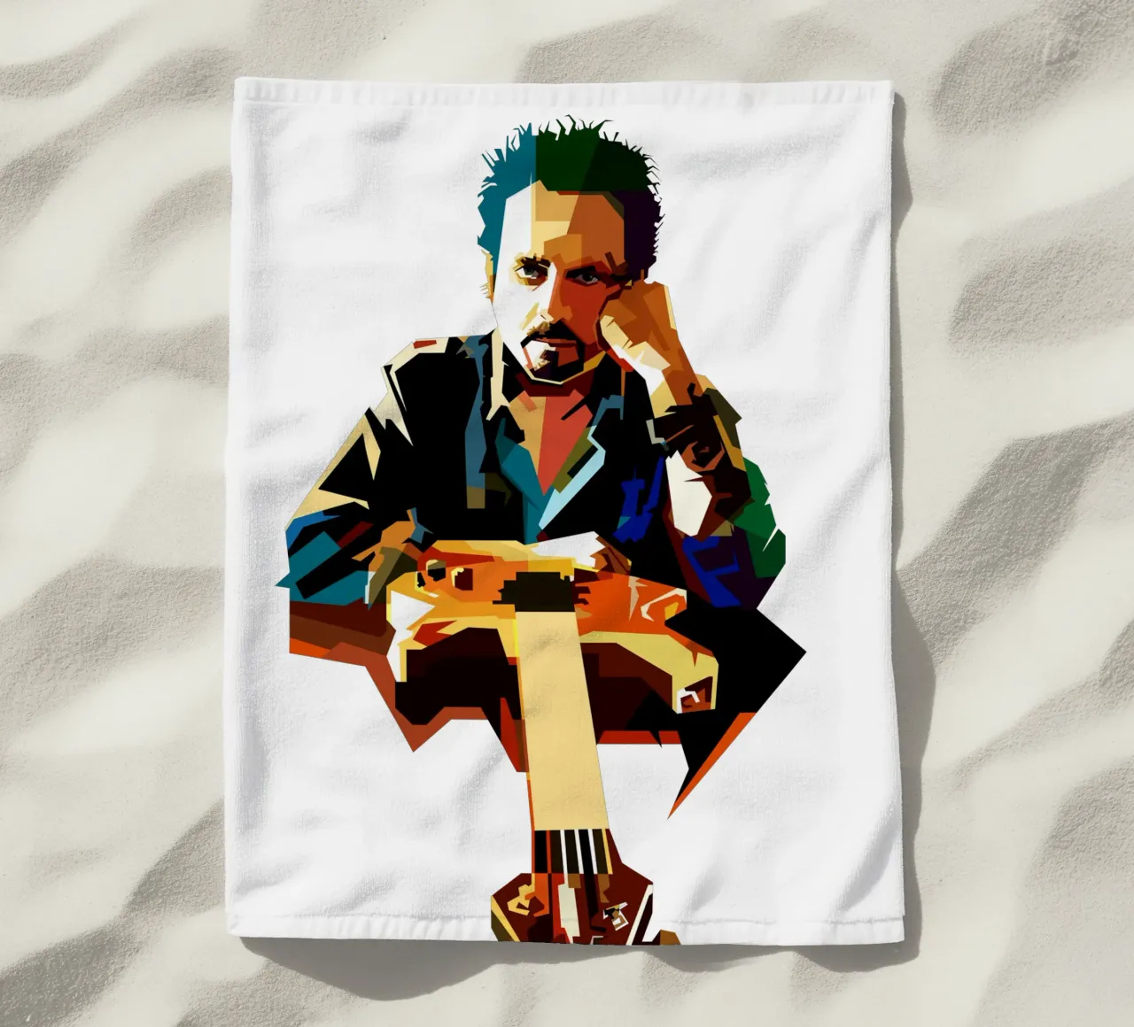 Steve Lukather Chitarra Progressive Rock Retro Trending Now telo mare da Artkreator