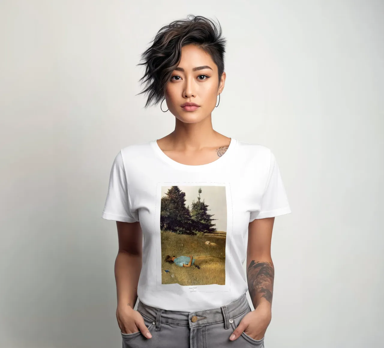 Andrew Wyeth Distant Thunder women's fitted t-shirt by Classicprint