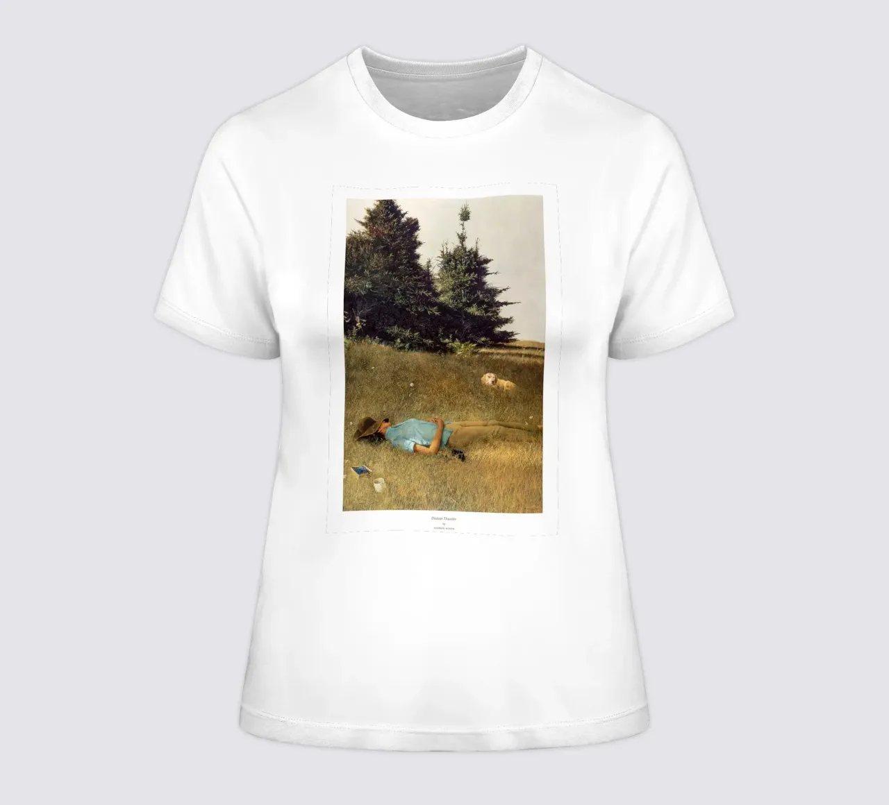 Andrew Wyeth Distant Thunder women's fitted t-shirt by Classicprint