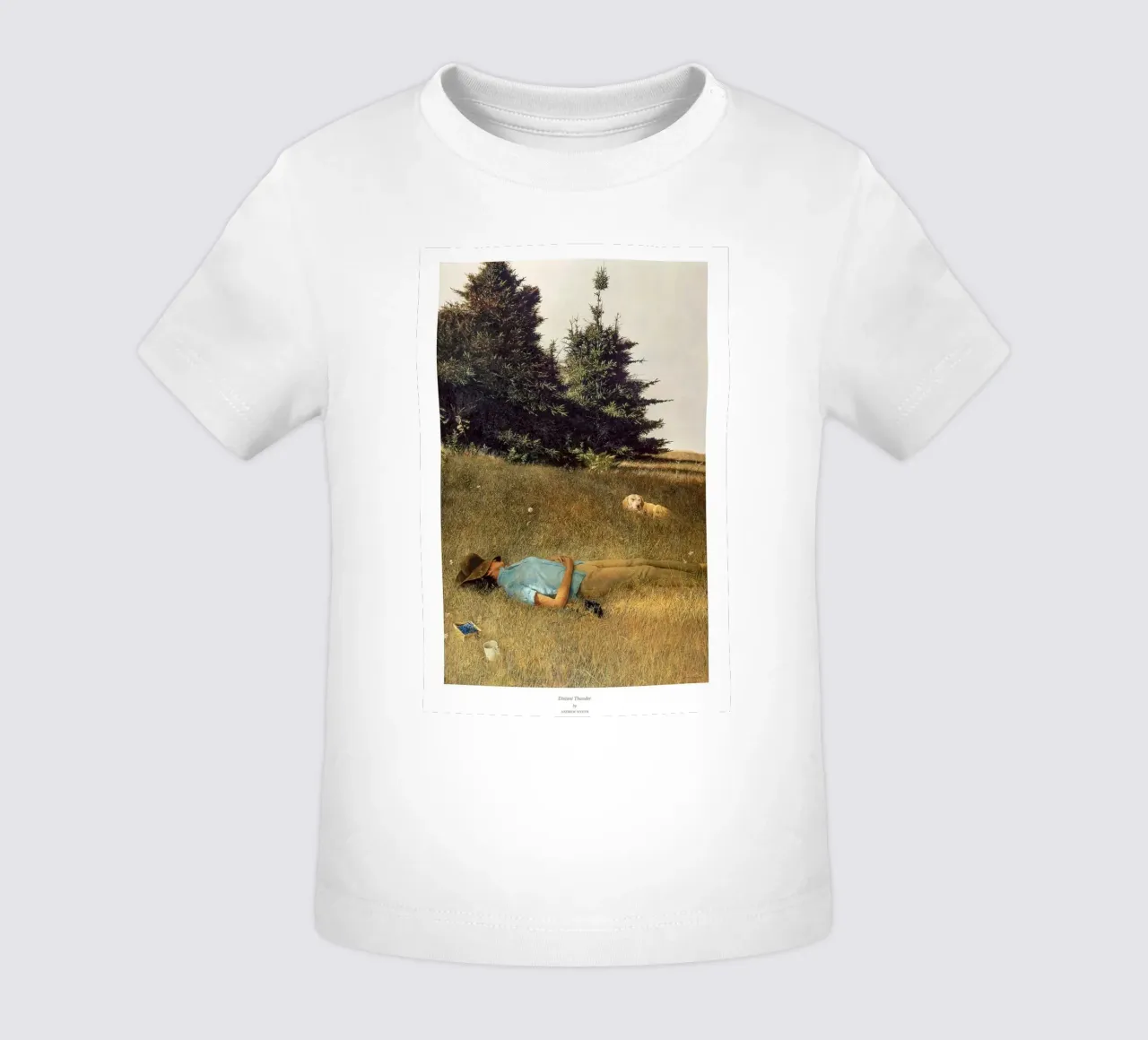 Andrew Wyeth Distant Thunder baby t-shirt by Classicprint