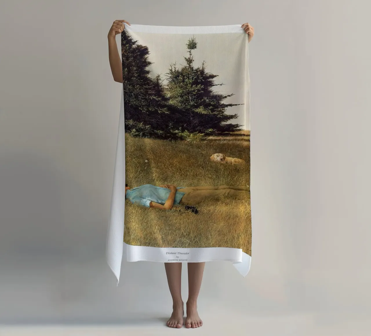 Andrew Wyeth Distant Thunder beach towel by Classicprint