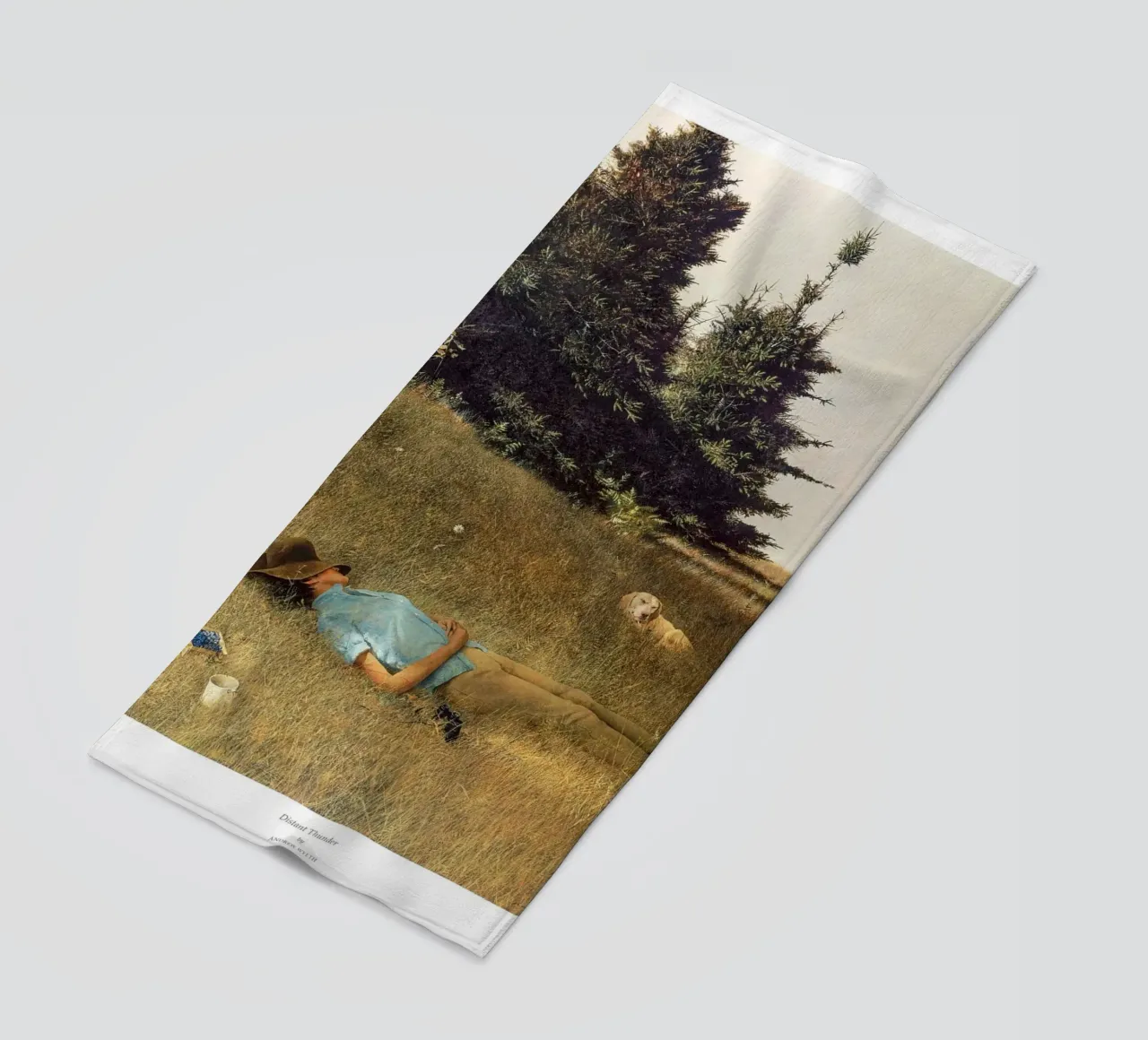 Andrew Wyeth Distant Thunder beach towel by Classicprint