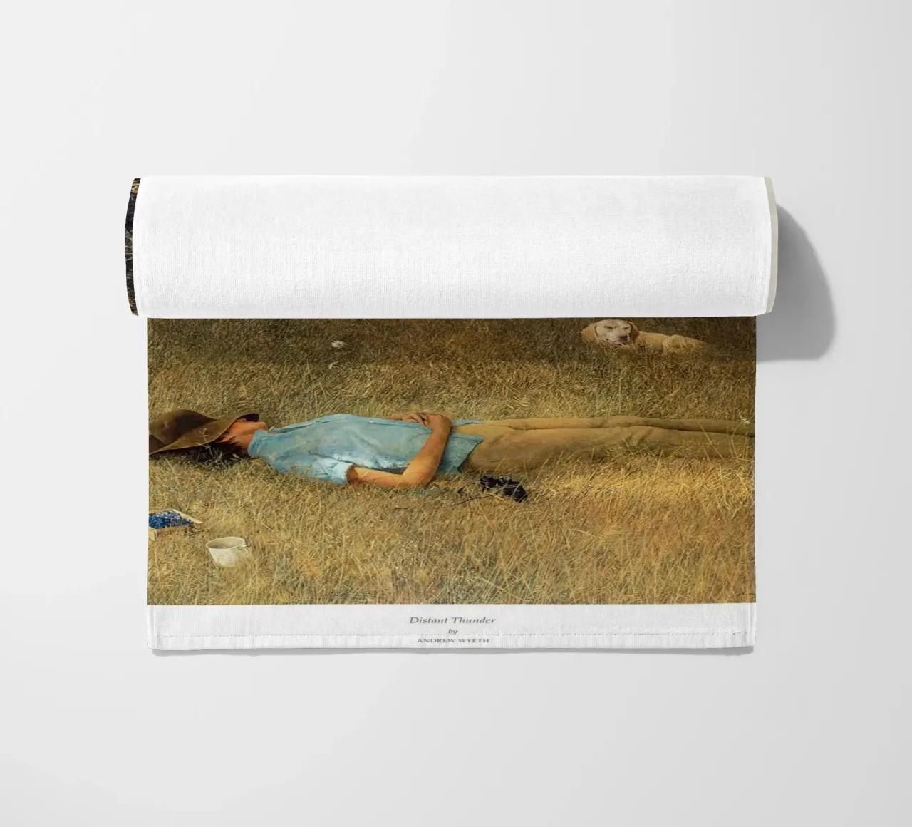 Andrew Wyeth Distant Thunder beach towel by Classicprint