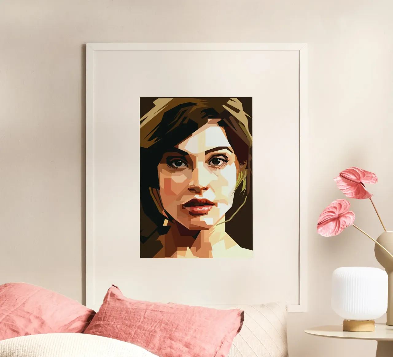 Gemma Arterton Actriz Película Estilo Retro Trending Now poster con marco de aluminio de Artkreator