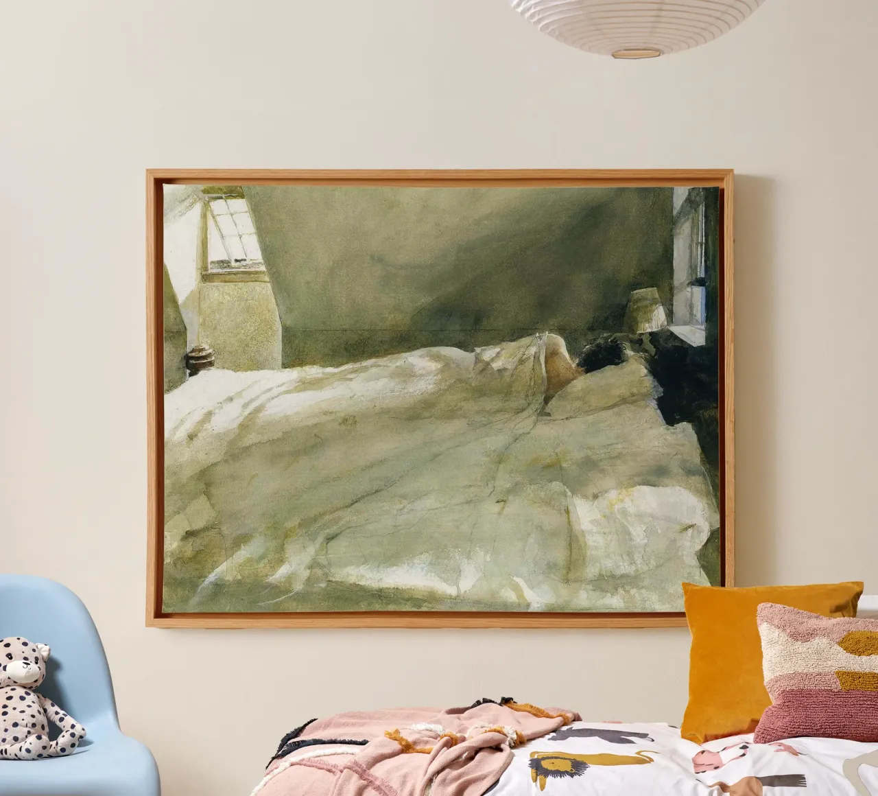 Andrew Wyeth ragazza la camera da letto tela con Cornice a cassetta da Classicprint