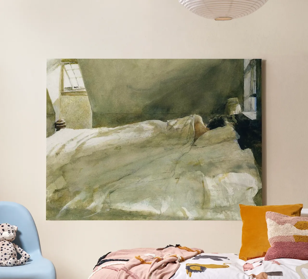 Andrew Wyeth ragazza la camera da letto tela con Cornice a cassetta da Classicprint
