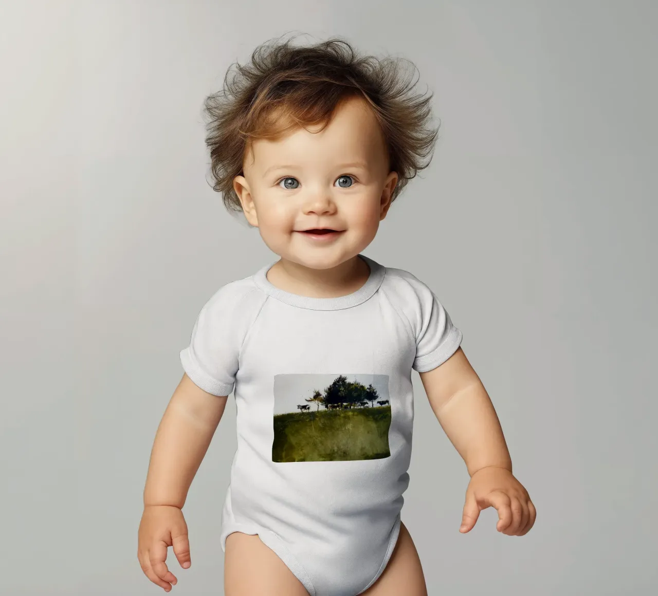 Andrew Wyeth Shadey Trees short-sleeve baby romper by Classicprint