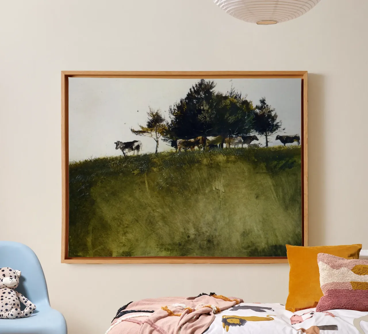 Andrew Wyeth Shadey Trees canvas with Floater frame by Classicprint