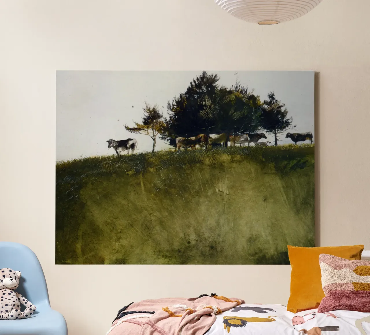 Andrew Wyeth Shadey Trees canvas with Floater frame by Classicprint