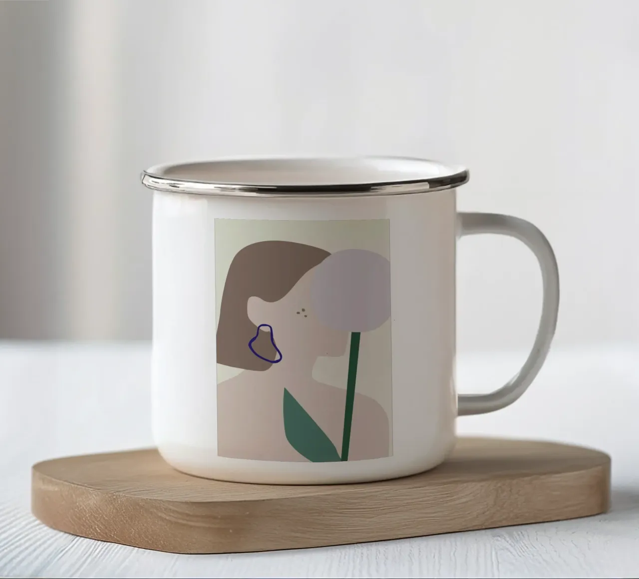 Pusteblume tazza in smalto da Helena Ravenne