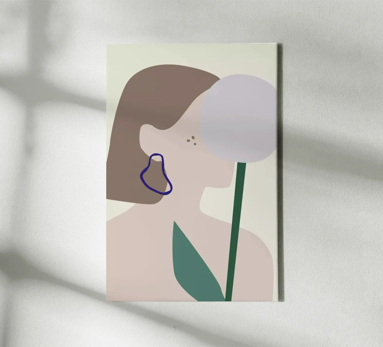 Pusteblume canvas met Baklijst van Helena Ravenne