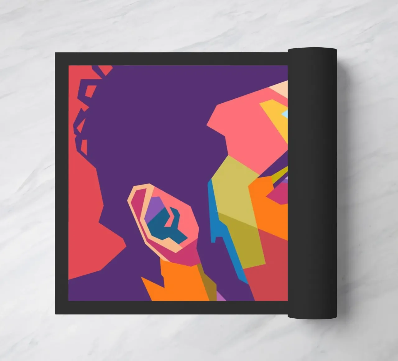 Serj Tankian pop art portrait doormat by Hantamrata