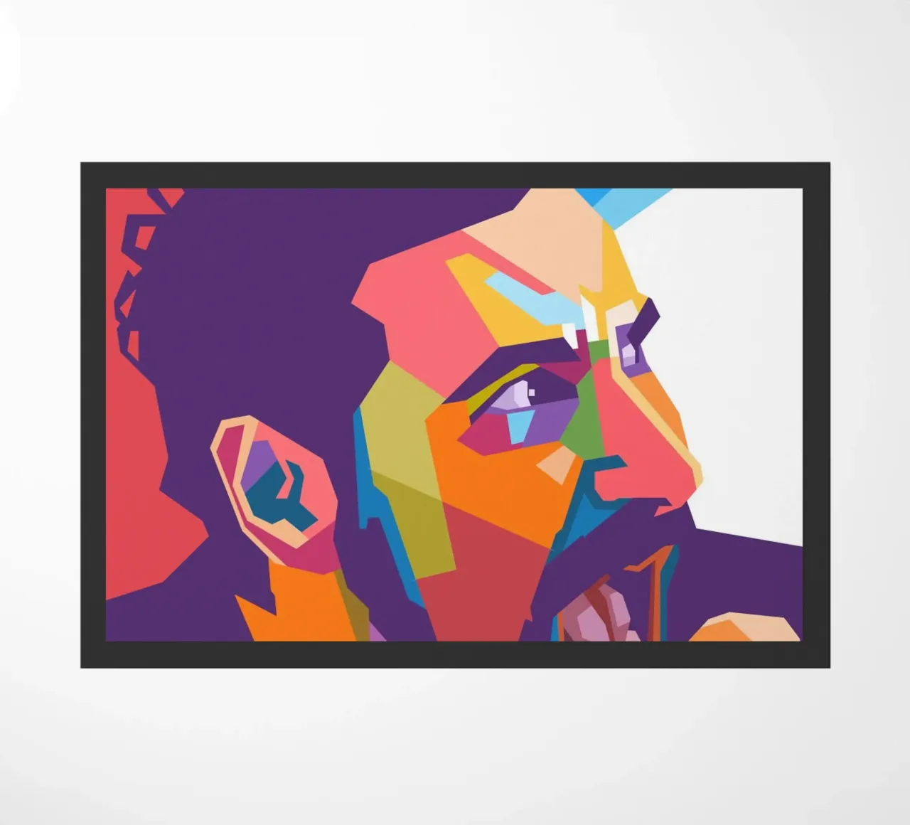Serj Tankian pop art portrait doormat by Hantamrata