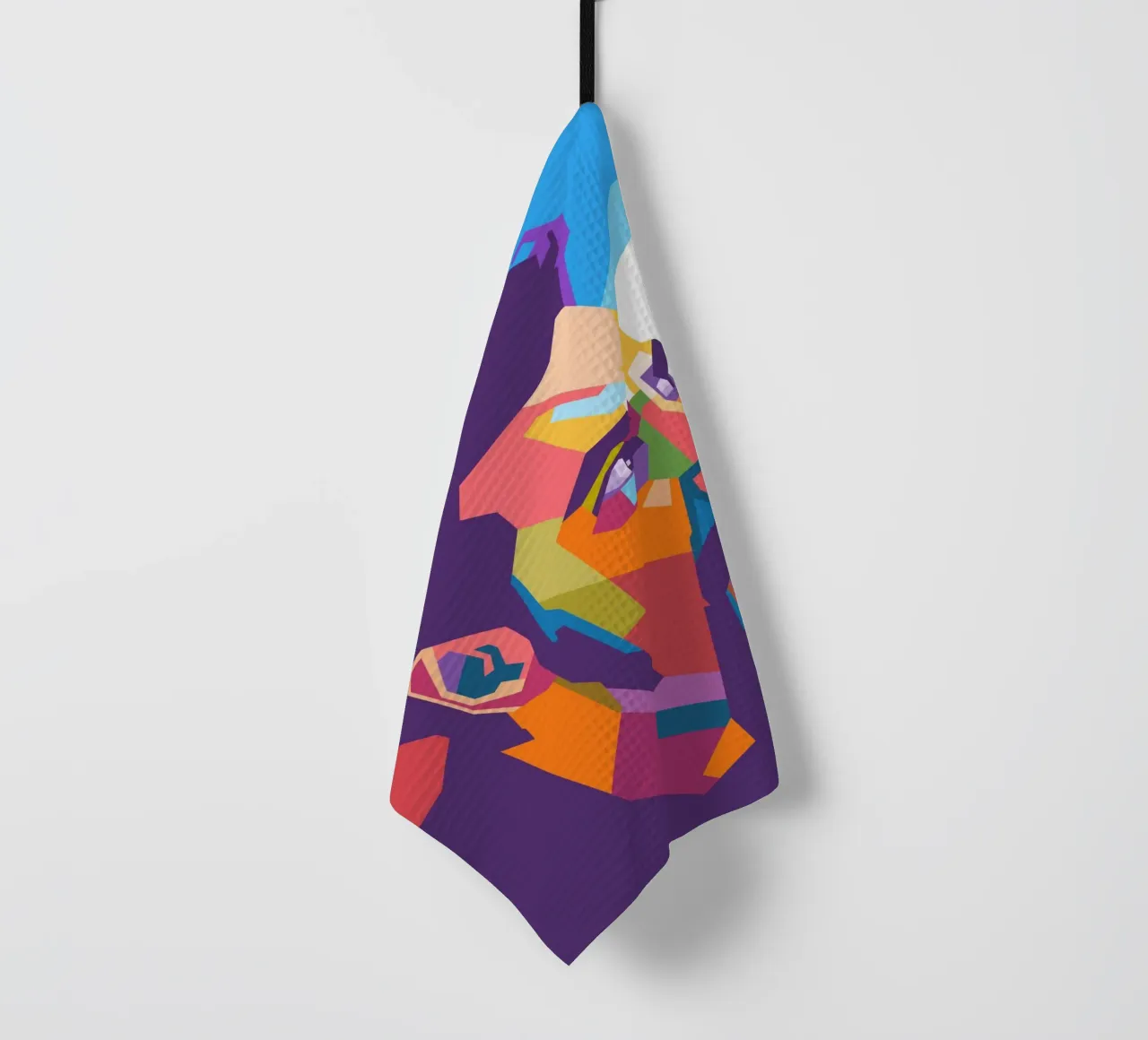 Serj Tankian pop art portrait tea towel by Hantamrata