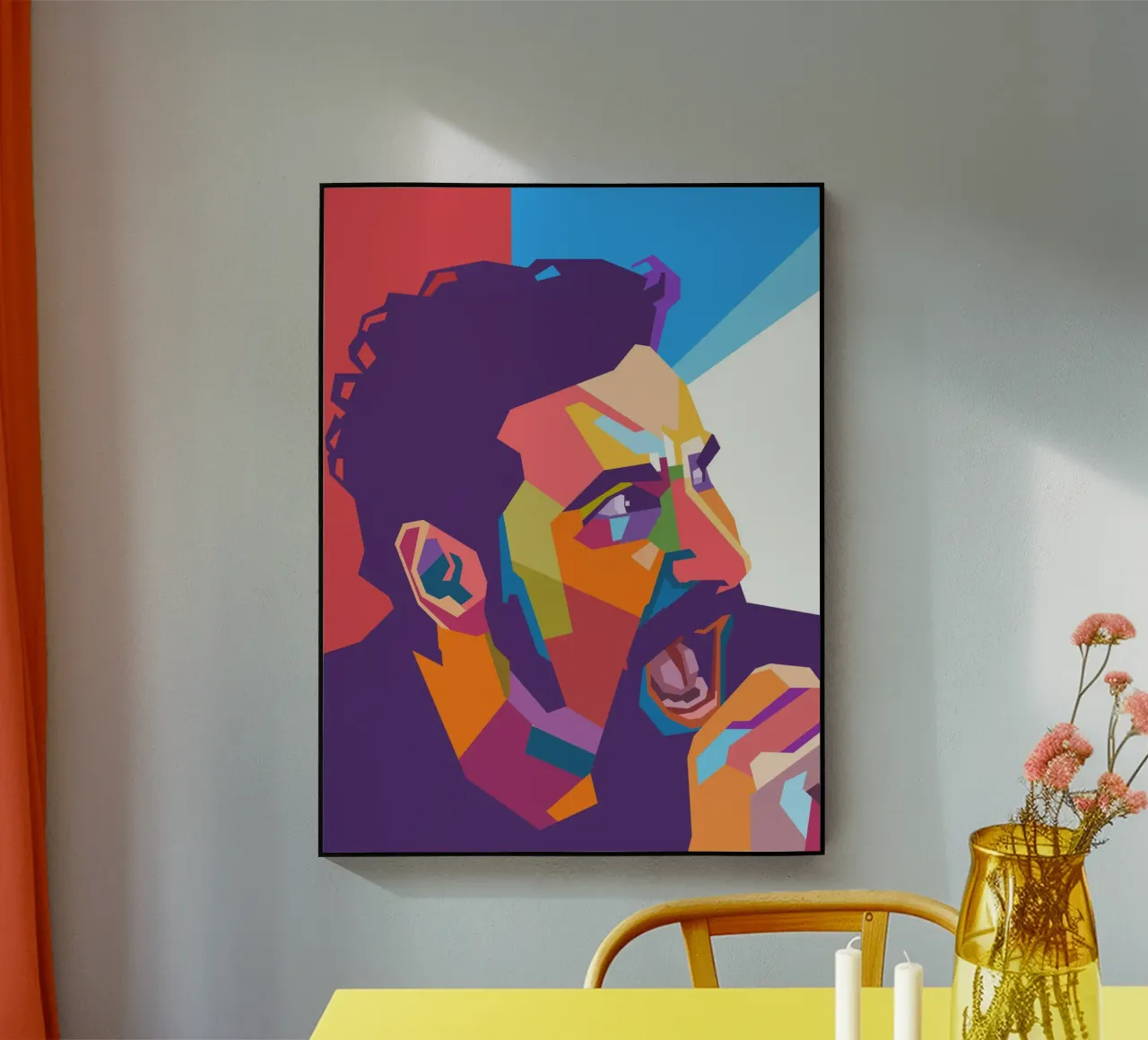 Serj Tankian pop art portrait acrylic glass by Hantamrata
