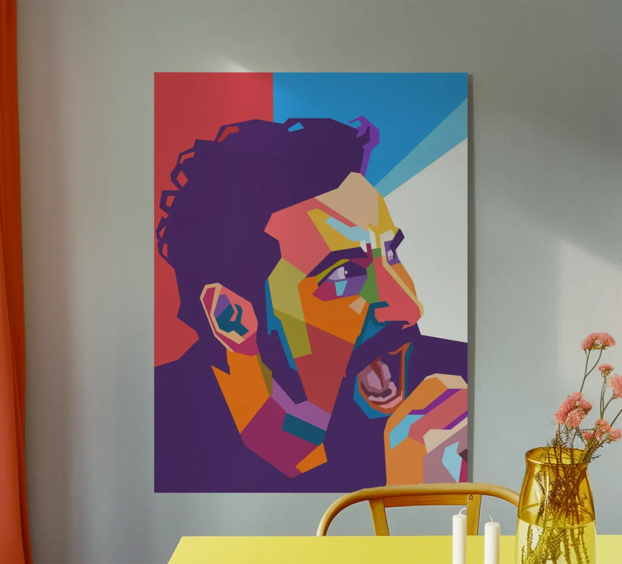 Serj Tankian pop art portrait acrylic glass by Hantamrata