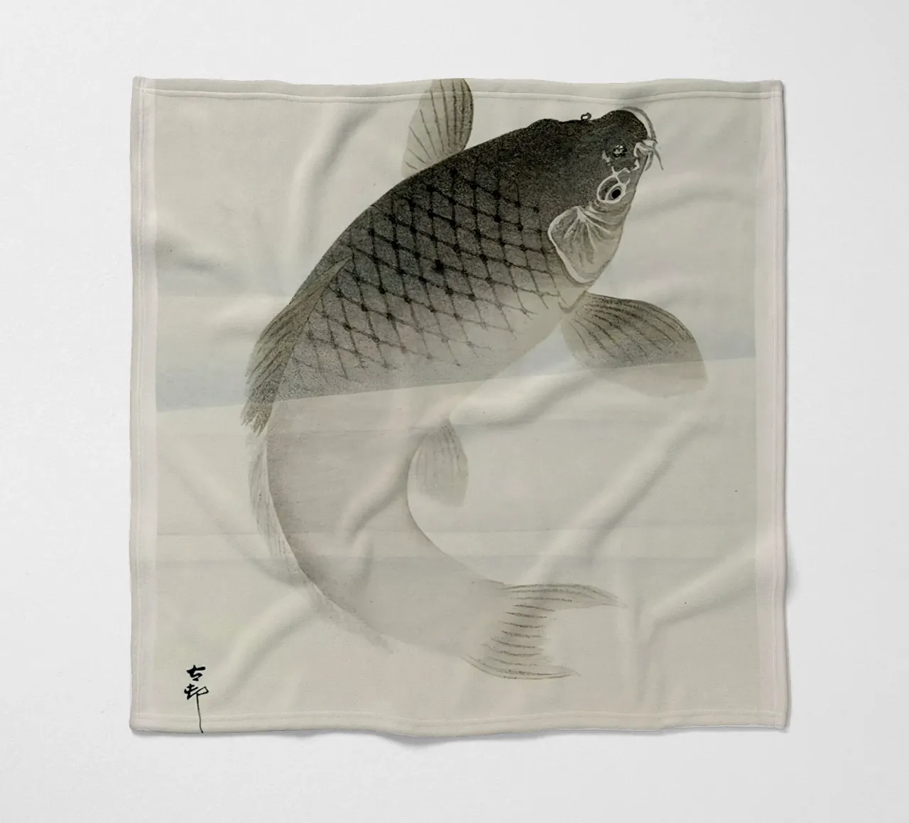 Ohara koson Fisch Poster Fleecedecke von Alishasteel