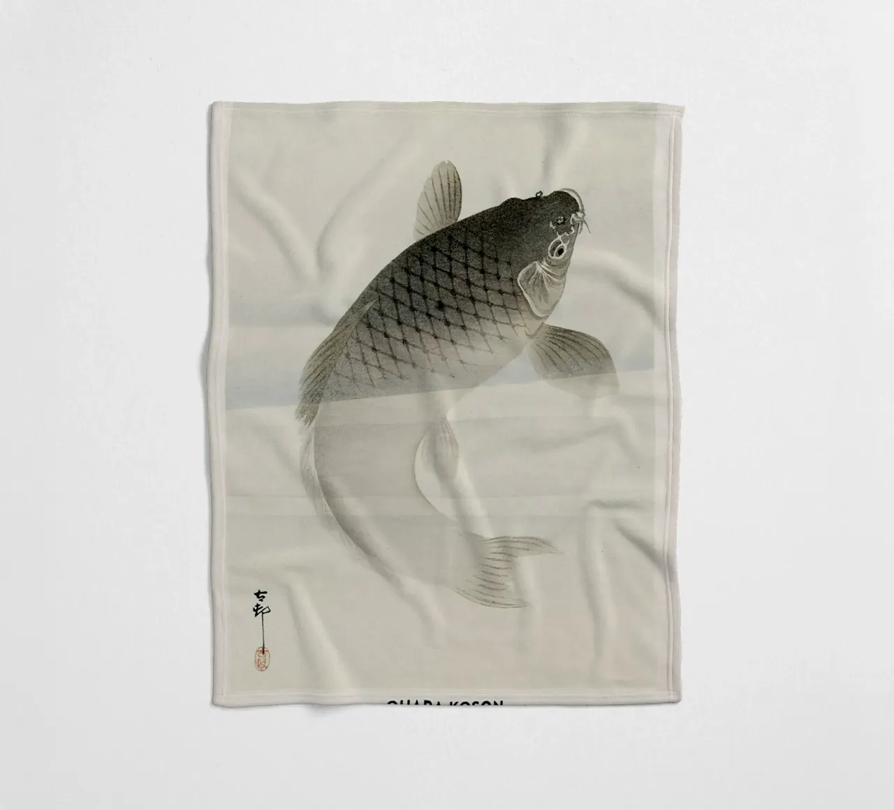 Ohara koson Fisch Poster Fleecedecke von Alishasteel